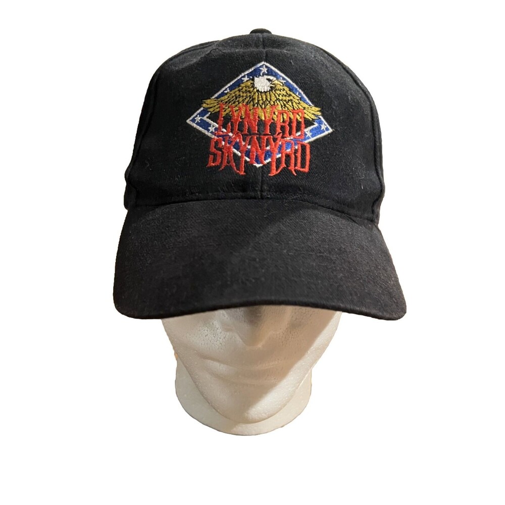 Vintage Lynyrd Skynyrd ATT Headwear Adjustable Hat Black Execellent Condition